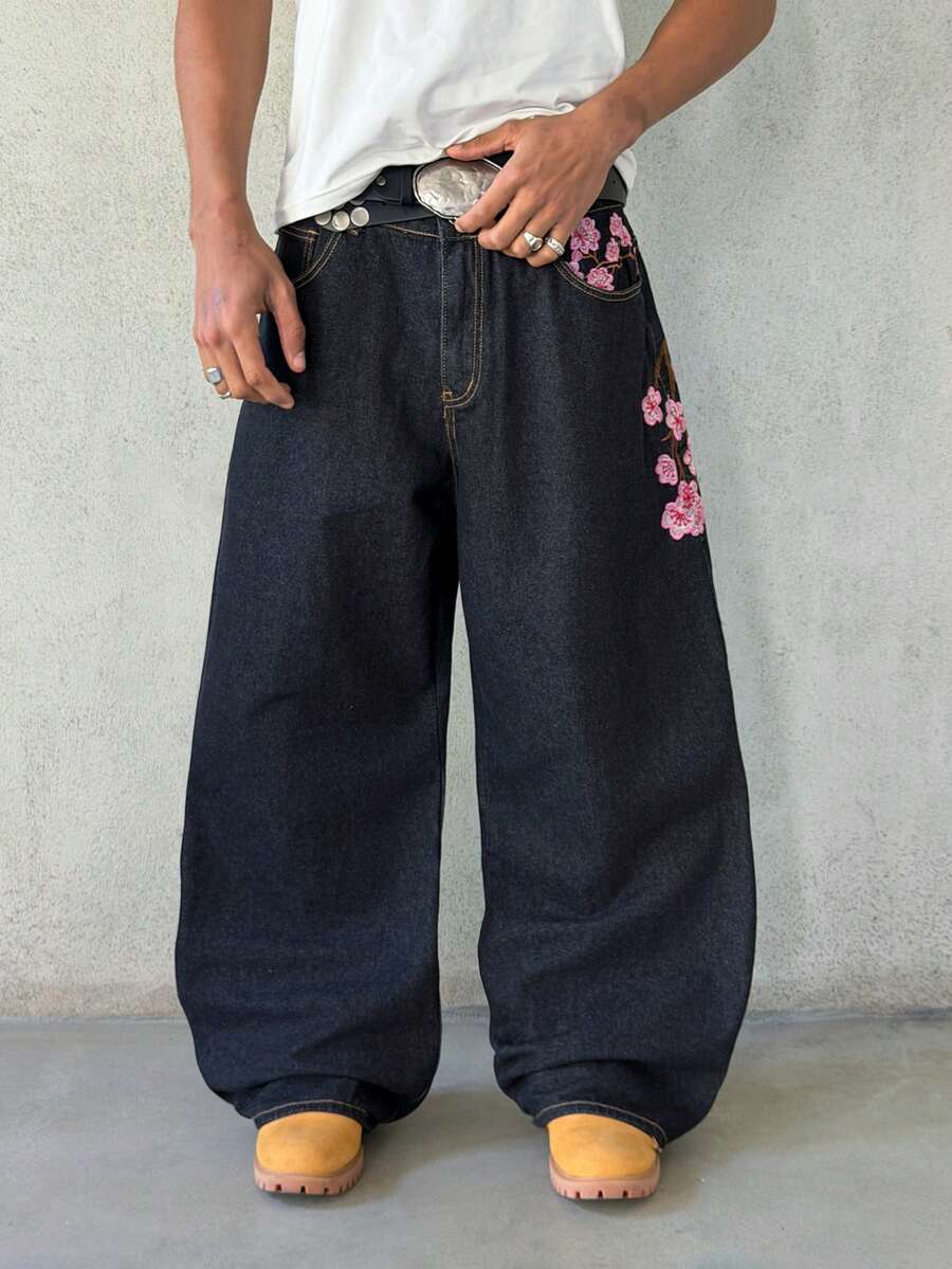 Side Pocket Wide Leg Denim Overalls