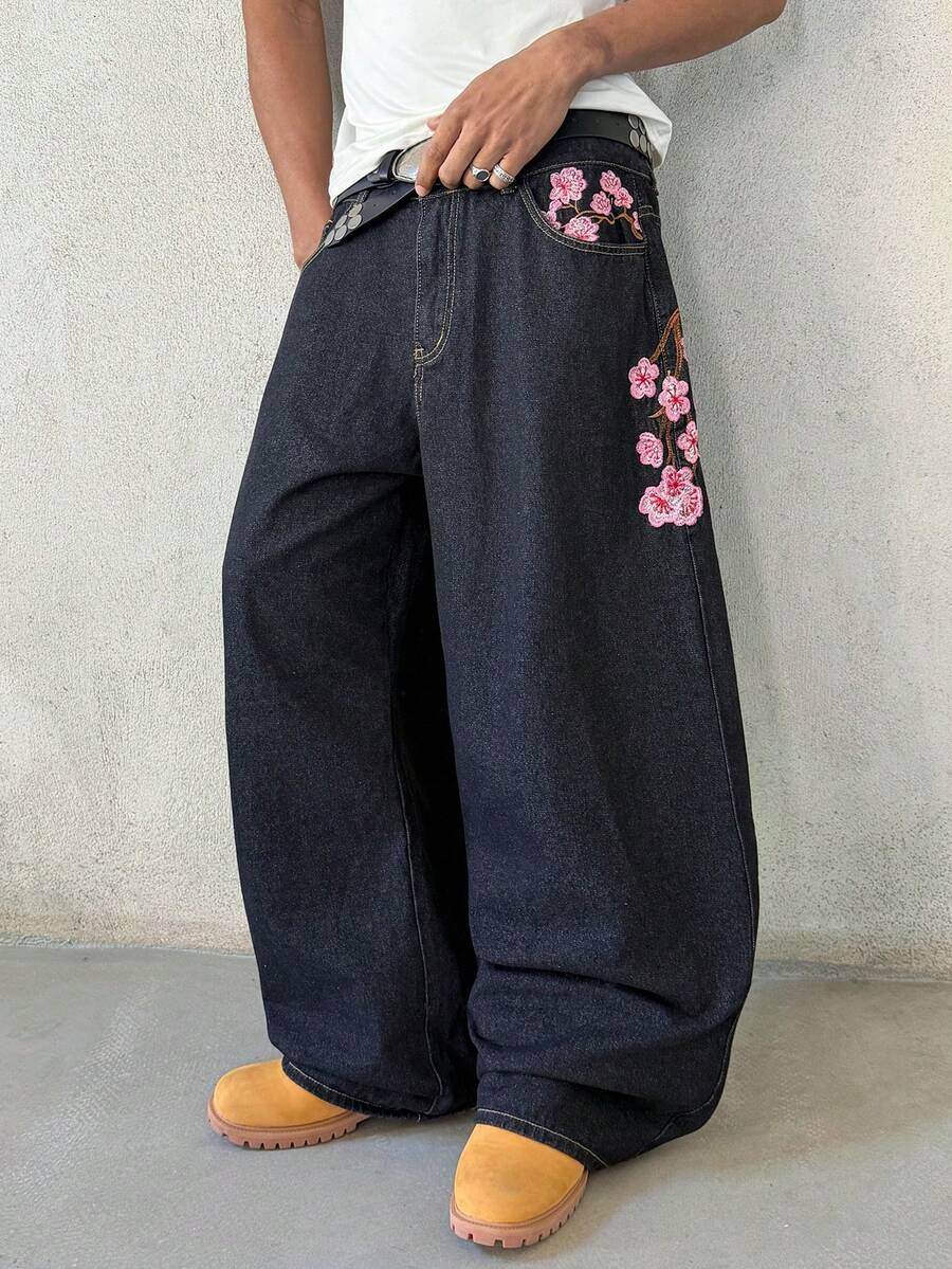 Side Pocket Wide Leg Denim Overalls