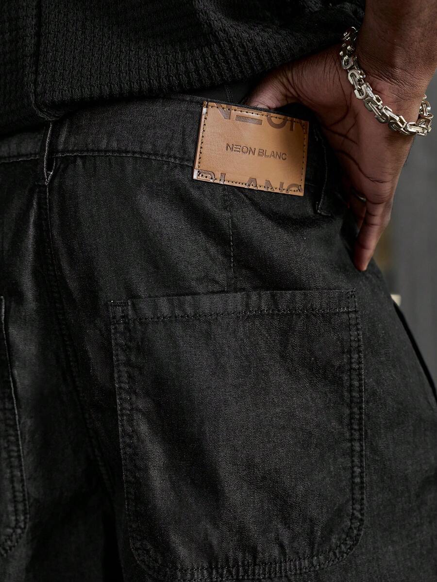 Men's Loose Fit Wide-Leg Pocket Jeans