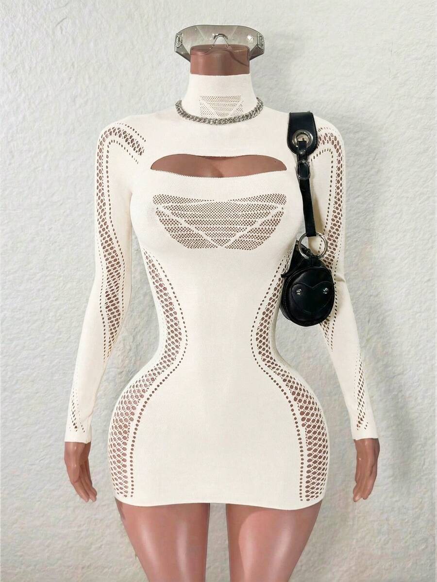 Long Sleeve Cutout Bodycon Dress