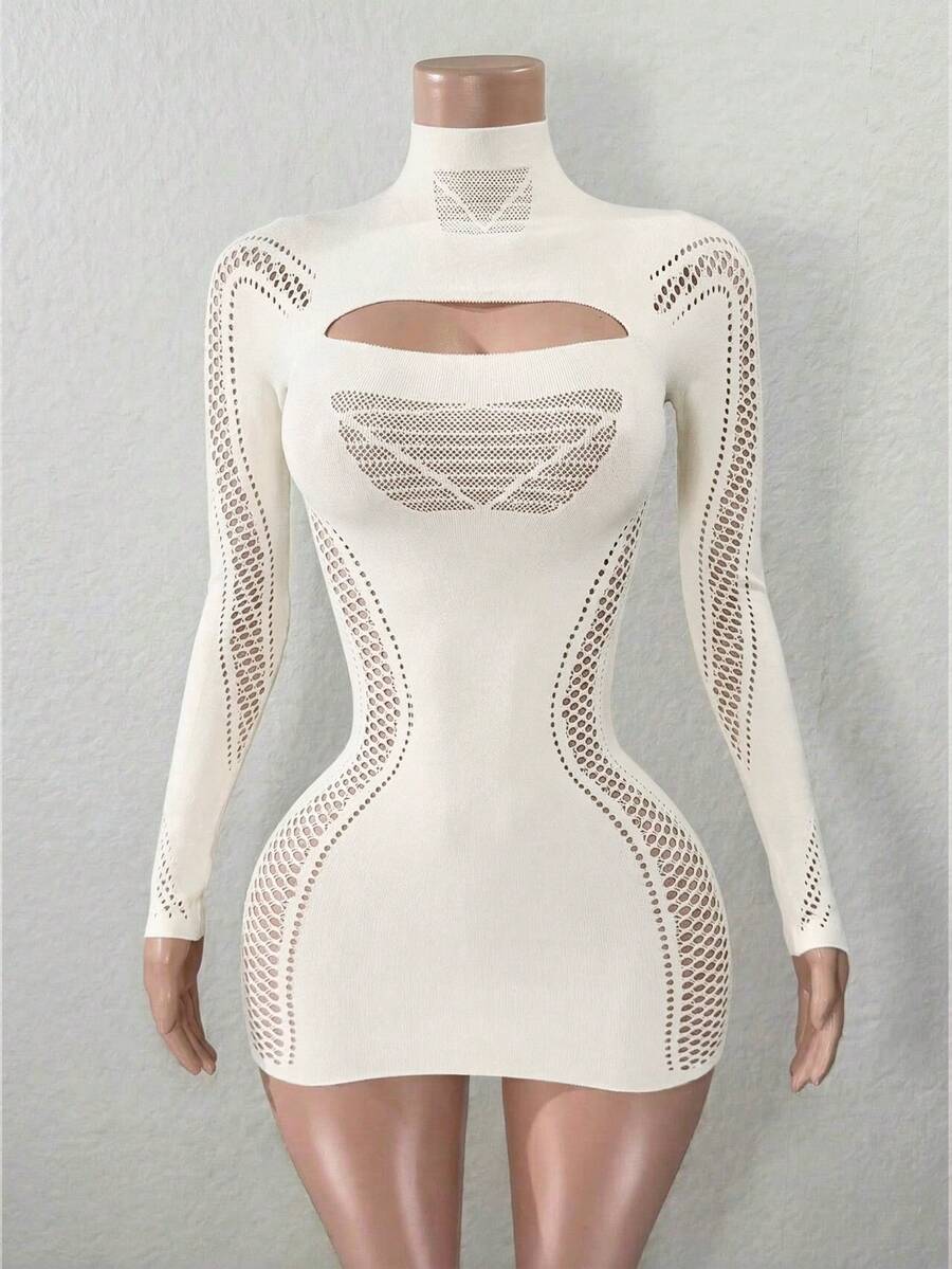 Long Sleeve Cutout Bodycon Dress