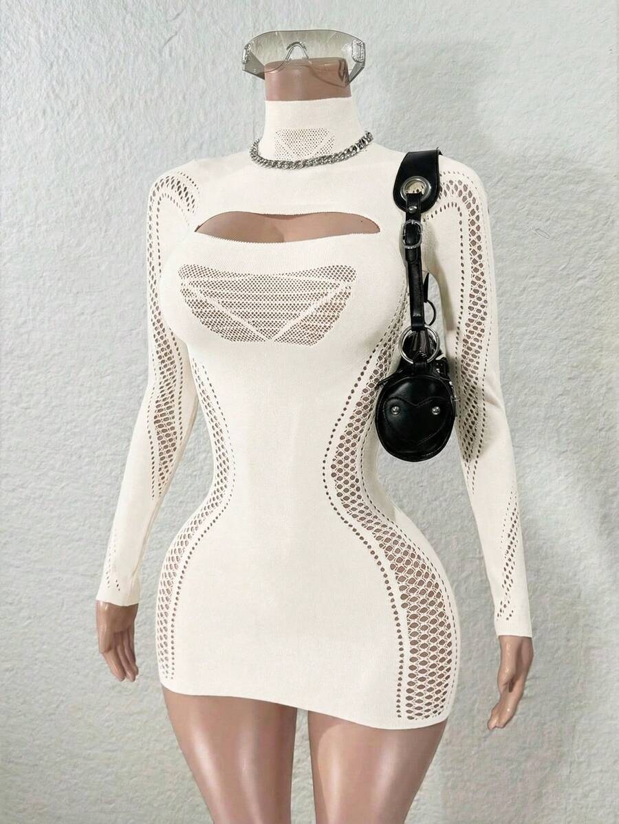 Long Sleeve Cutout Bodycon Dress