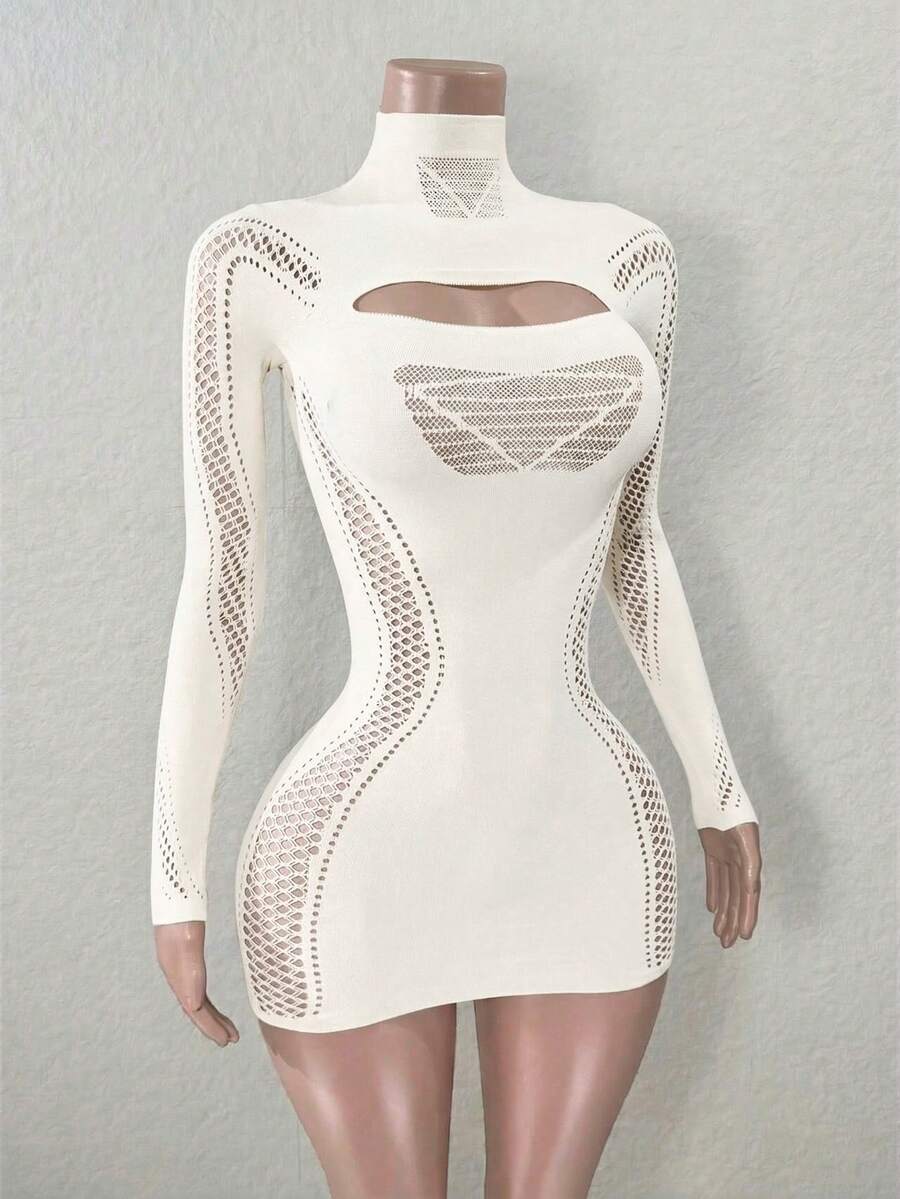 Long Sleeve Cutout Bodycon Dress