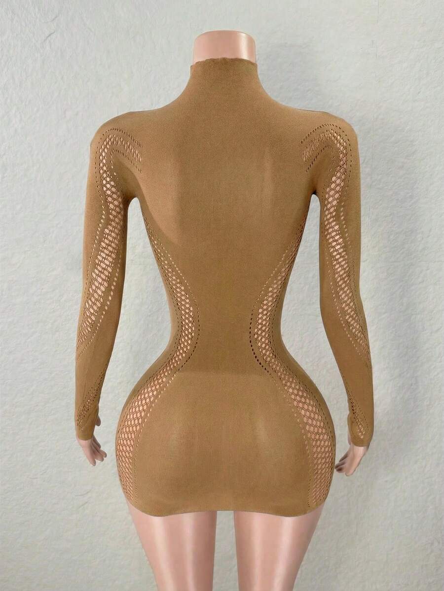Long Sleeve Cutout Bodycon Dress
