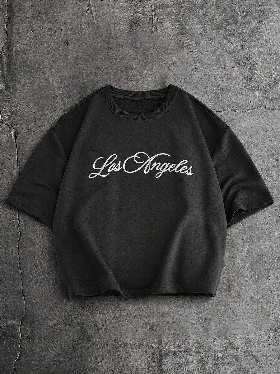 Leopard Patchwork T-Shirt And Pants Set