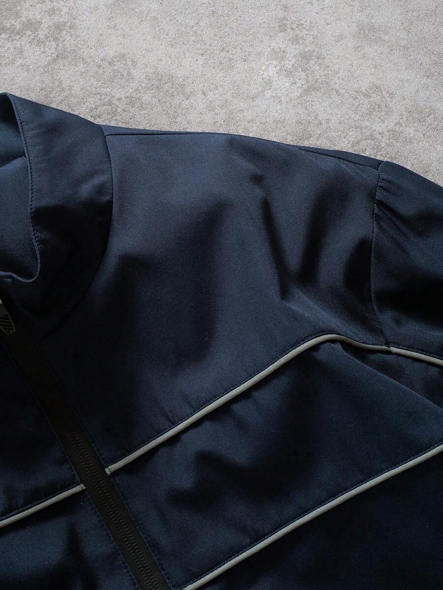 Men's Zip-Up Stand Collar Jacket & Pants Set