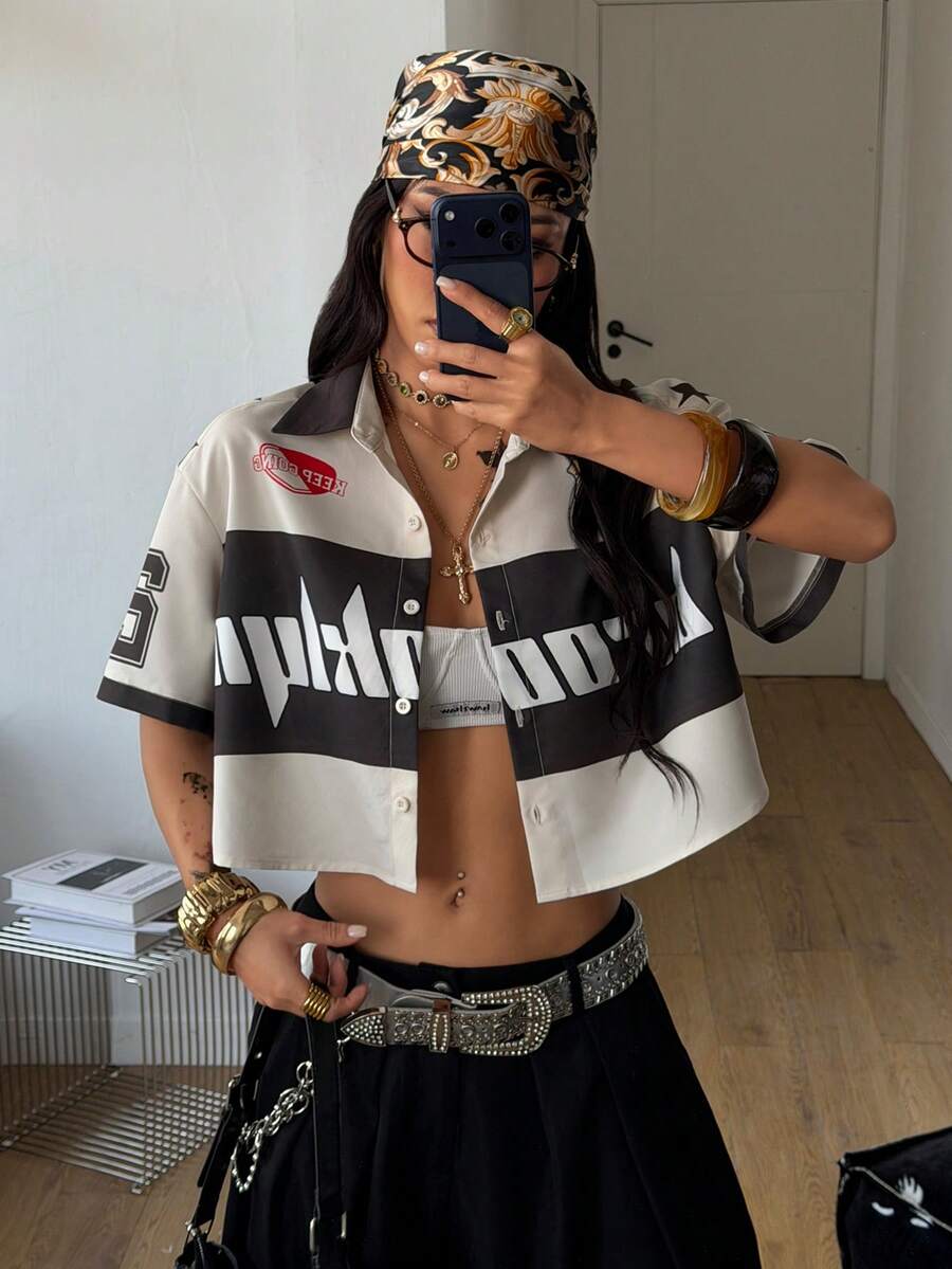 Women's Vintage Cropped Shirt