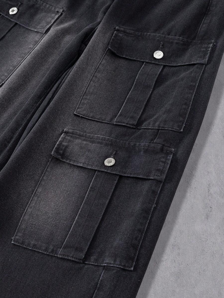 Distressed Patchwork Vintage Wide Leg Jeans