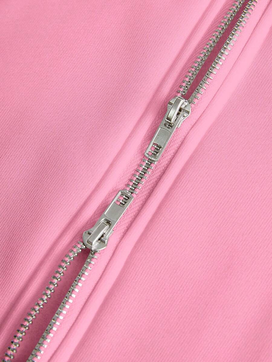 Cross Print Embroidered Hoodie Sweatshirt Set