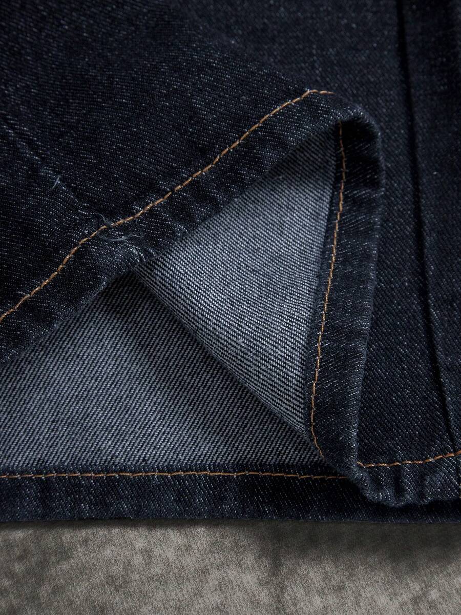 Peach Blossom Embroidered Wide-Leg Jeans