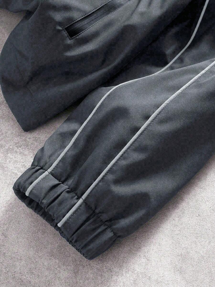 Men's Zip-Up Stand Collar Jacket & Pants Set