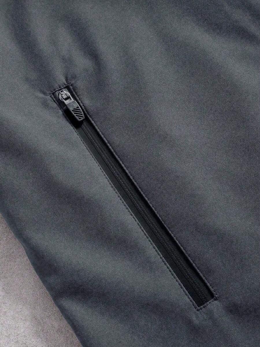 Men's Zip-Up Stand Collar Jacket & Pants Set