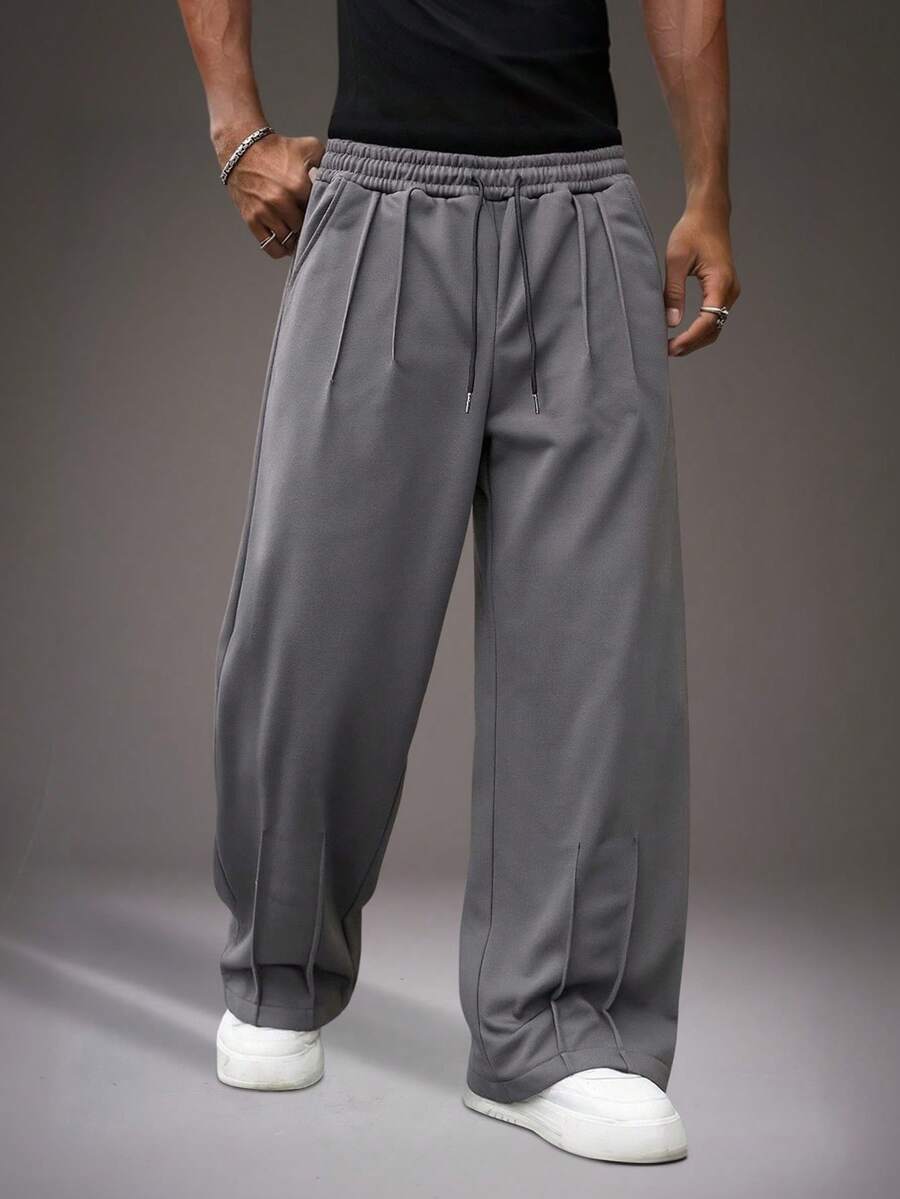Men's Elastic Waist Strap-Divider Casual Sweatpants