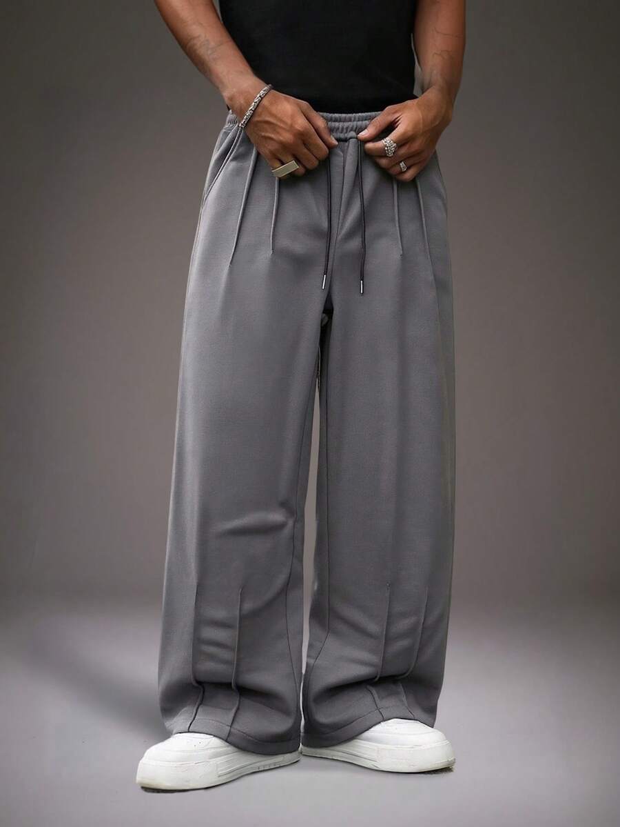 Men's Elastic Waist Strap-Divider Casual Sweatpants