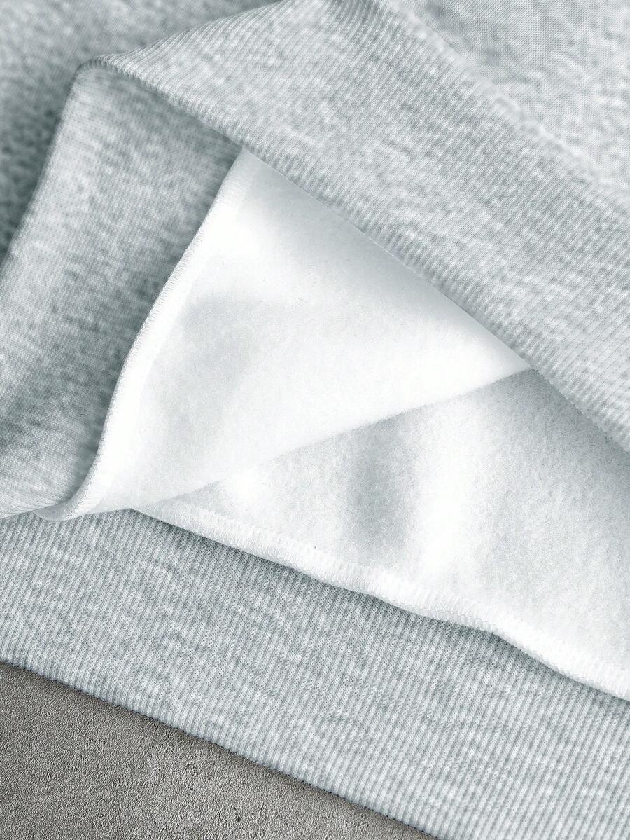 Cross Print Embroidered Hoodie Sweatshirt Set