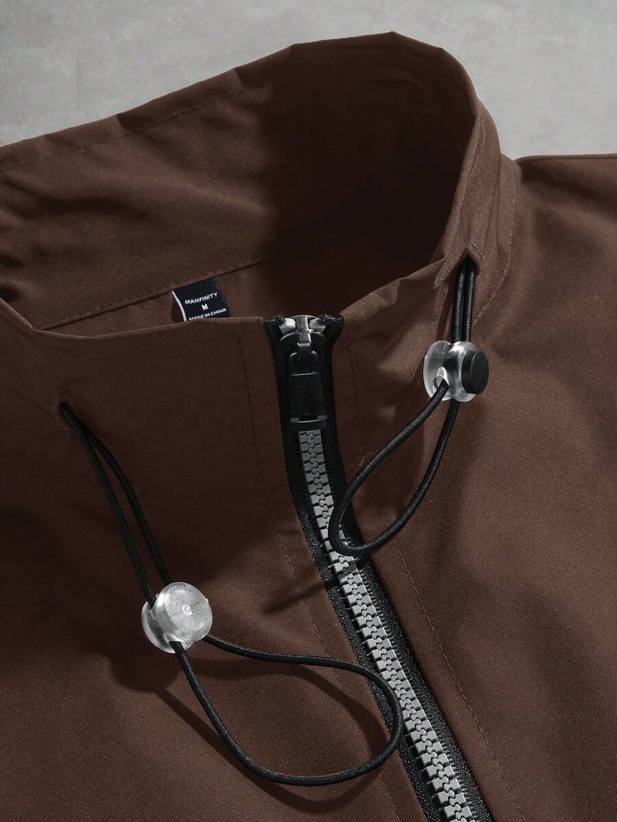 2pcs Men's Long Sleeve Jacket And Pants Set