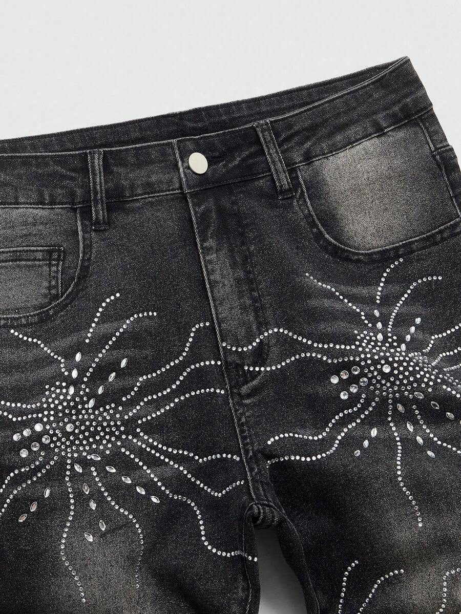 Contrast Color Pocket Denim Jeans