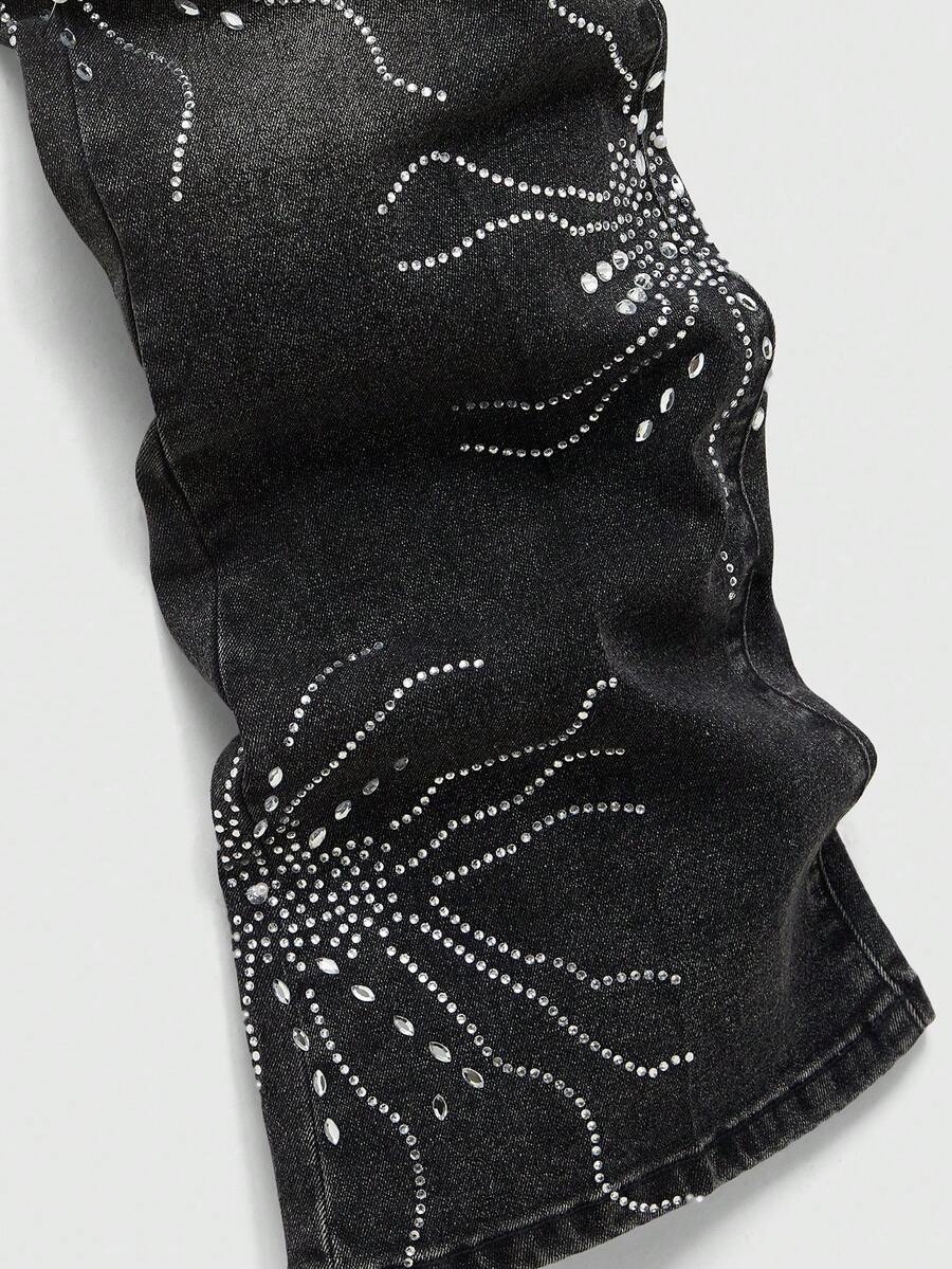 Contrast Color Pocket Denim Jeans