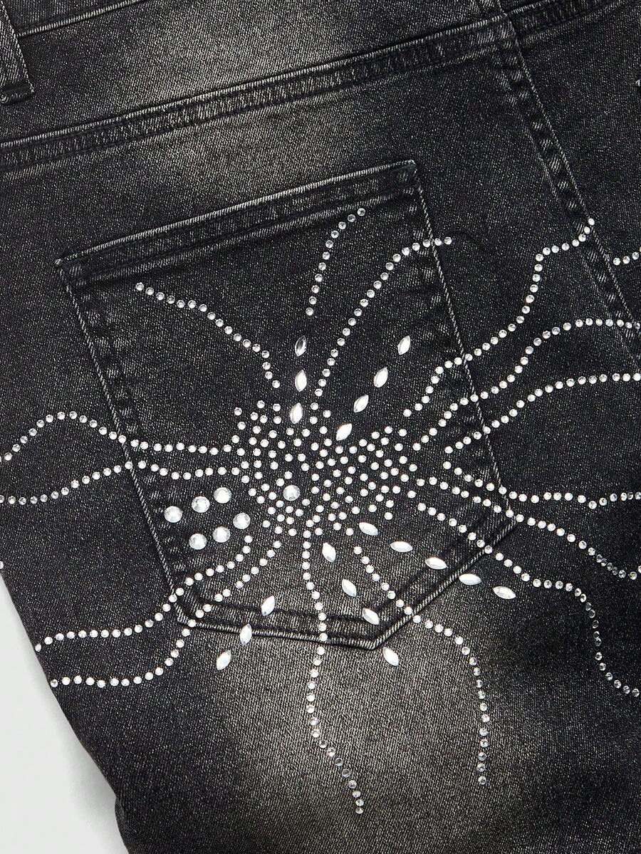 Contrast Color Pocket Denim Jeans