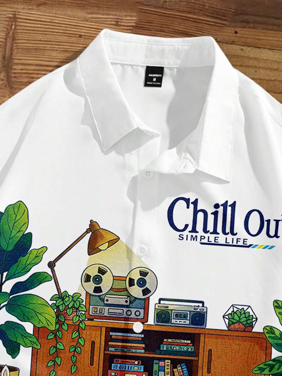 Men's Island Scenery Short Sleeve Shirt