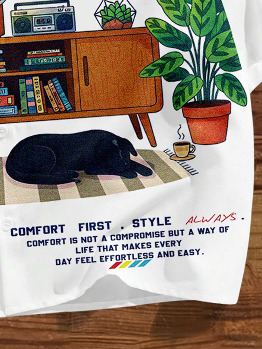 Men's Island Scenery Short Sleeve Shirt