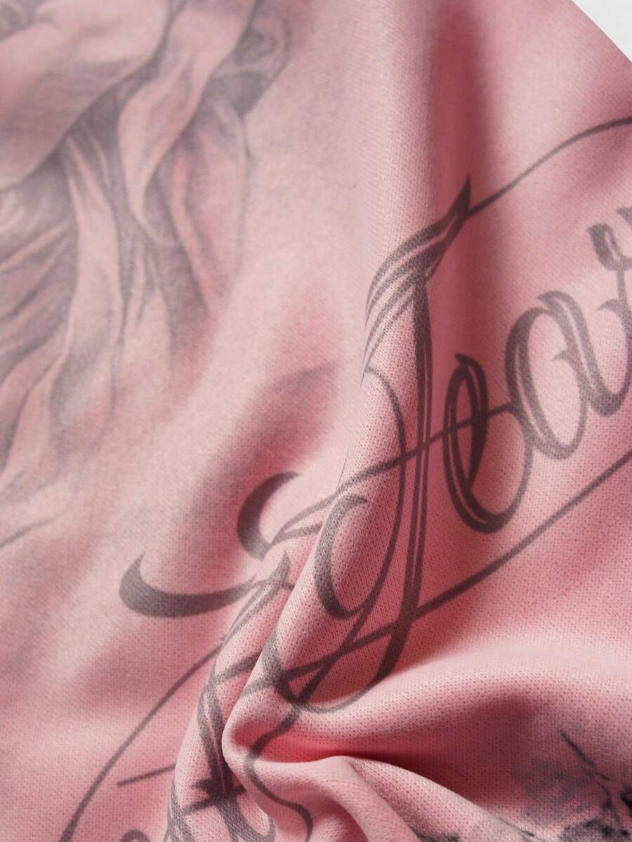 Men's Religious Character Wide-Leg Sweatpants