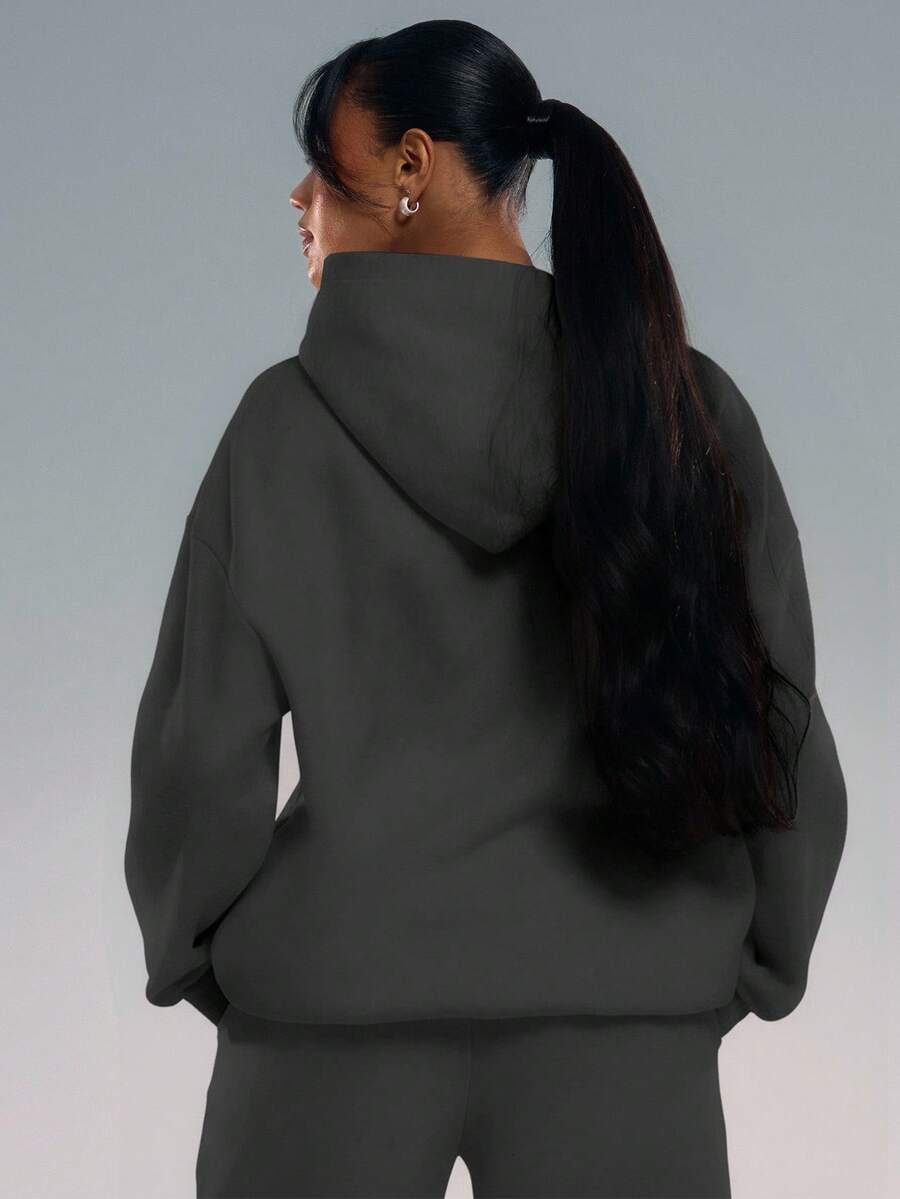 Embroidery Patch Oversized Hoodie