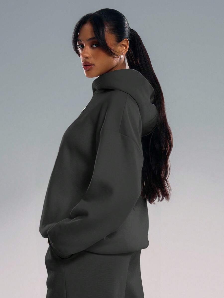 Embroidery Patch Oversized Hoodie
