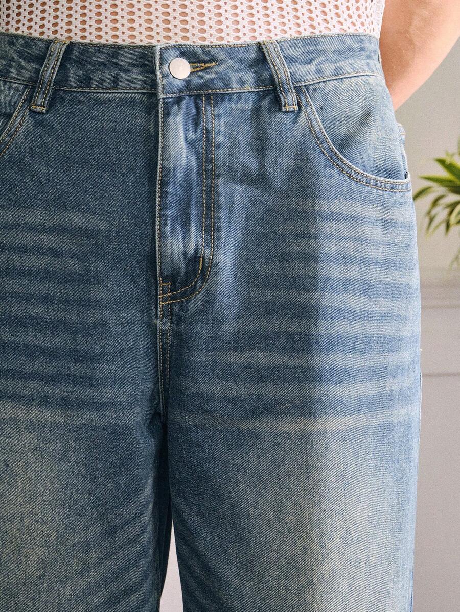 Men's Loose Fit Wide-Leg Pocket Jeans