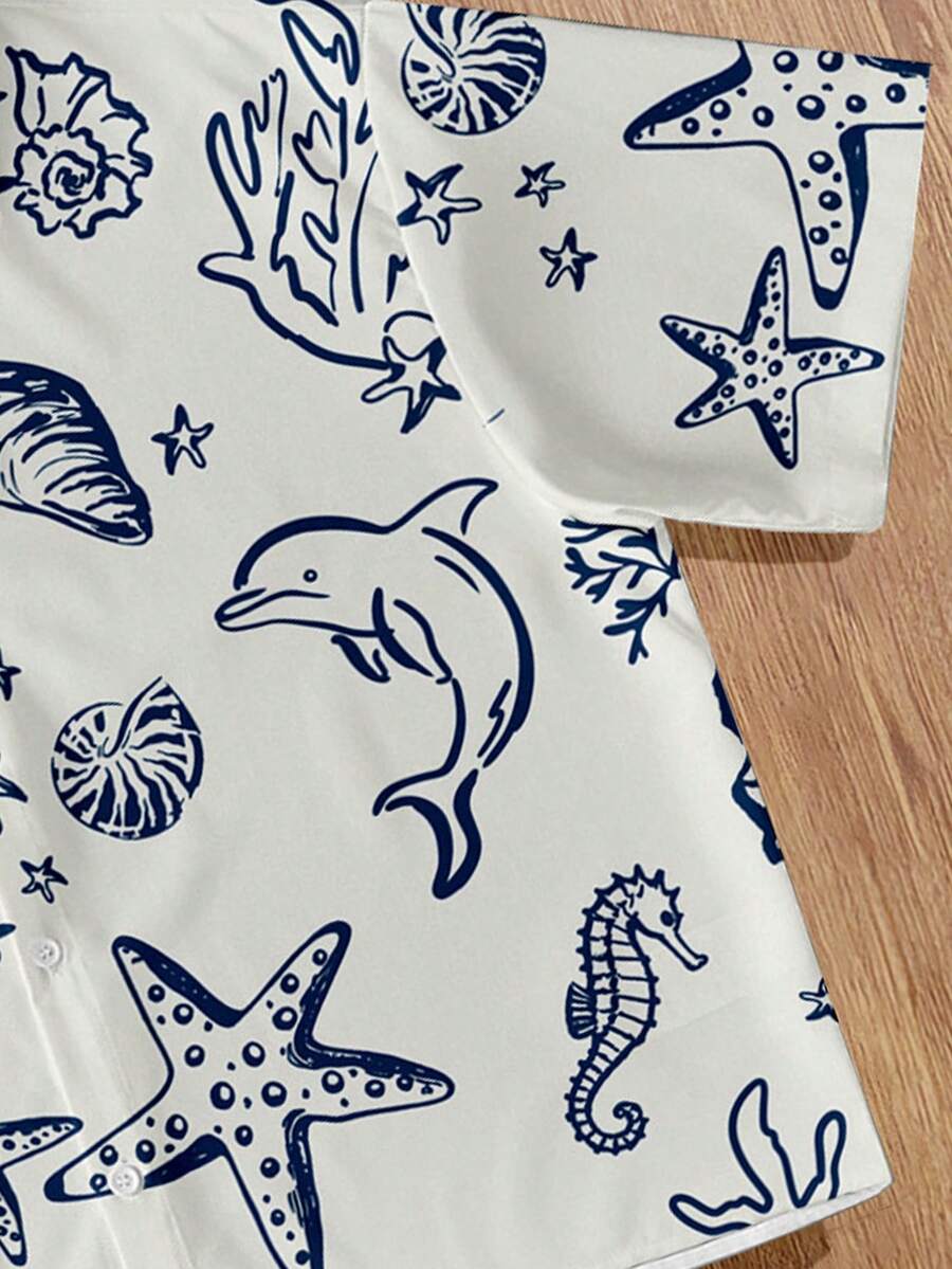 Men's Island Scenery Short Sleeve Shirt