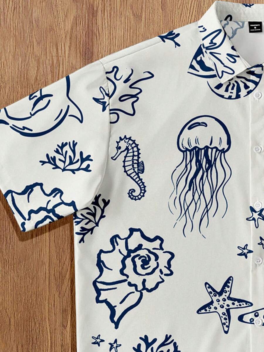 Men's Island Scenery Short Sleeve Shirt