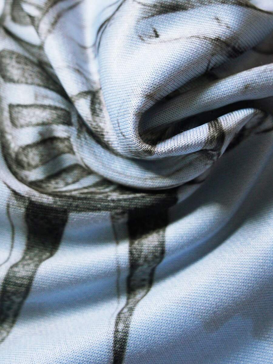 Men's Religious Character Wide-Leg Sweatpants