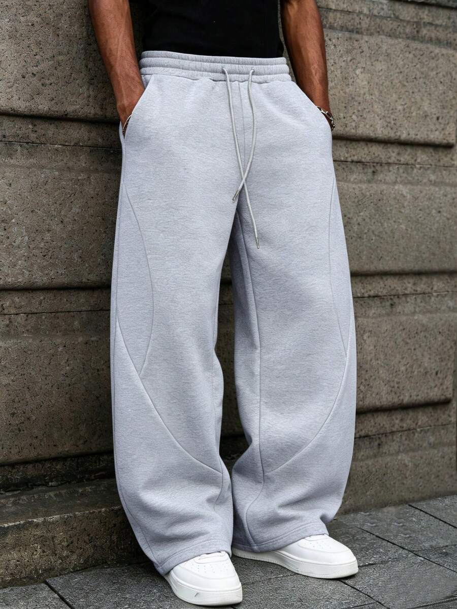 Men's Elastic Waist Strap-Divider Casual Sweatpants