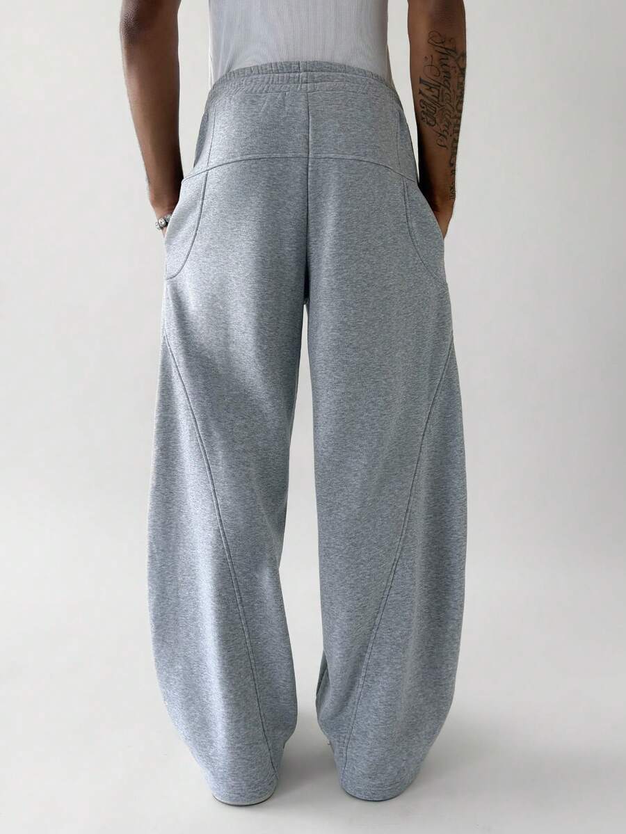 Men's Elastic Waist Strap-Divider Casual Sweatpants