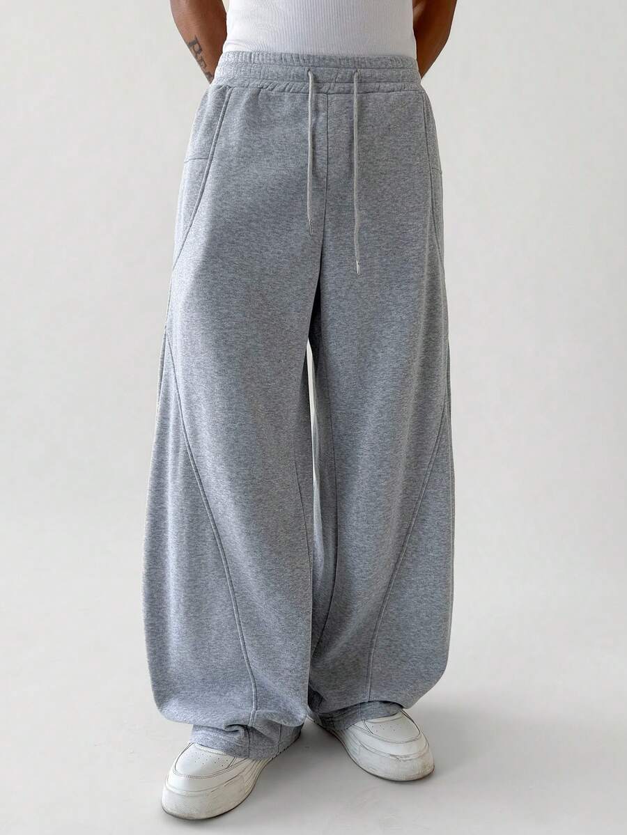 Men's Elastic Waist Strap-Divider Casual Sweatpants