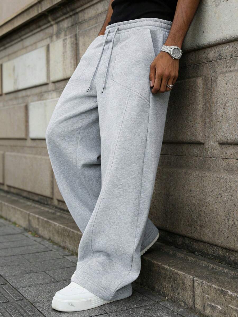 Men's Elastic Waist Strap-Divider Casual Sweatpants