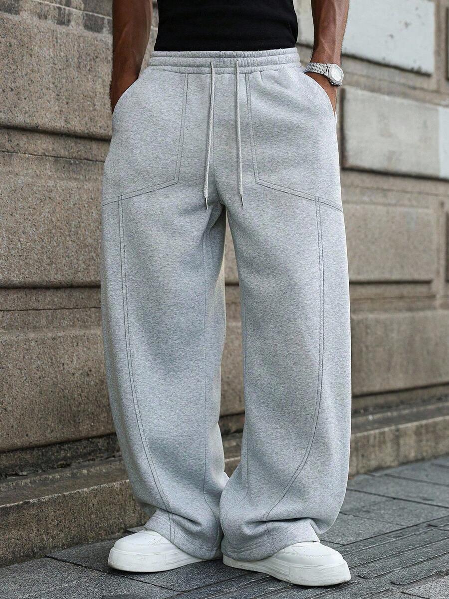 Men's Elastic Waist Strap-Divider Casual Sweatpants