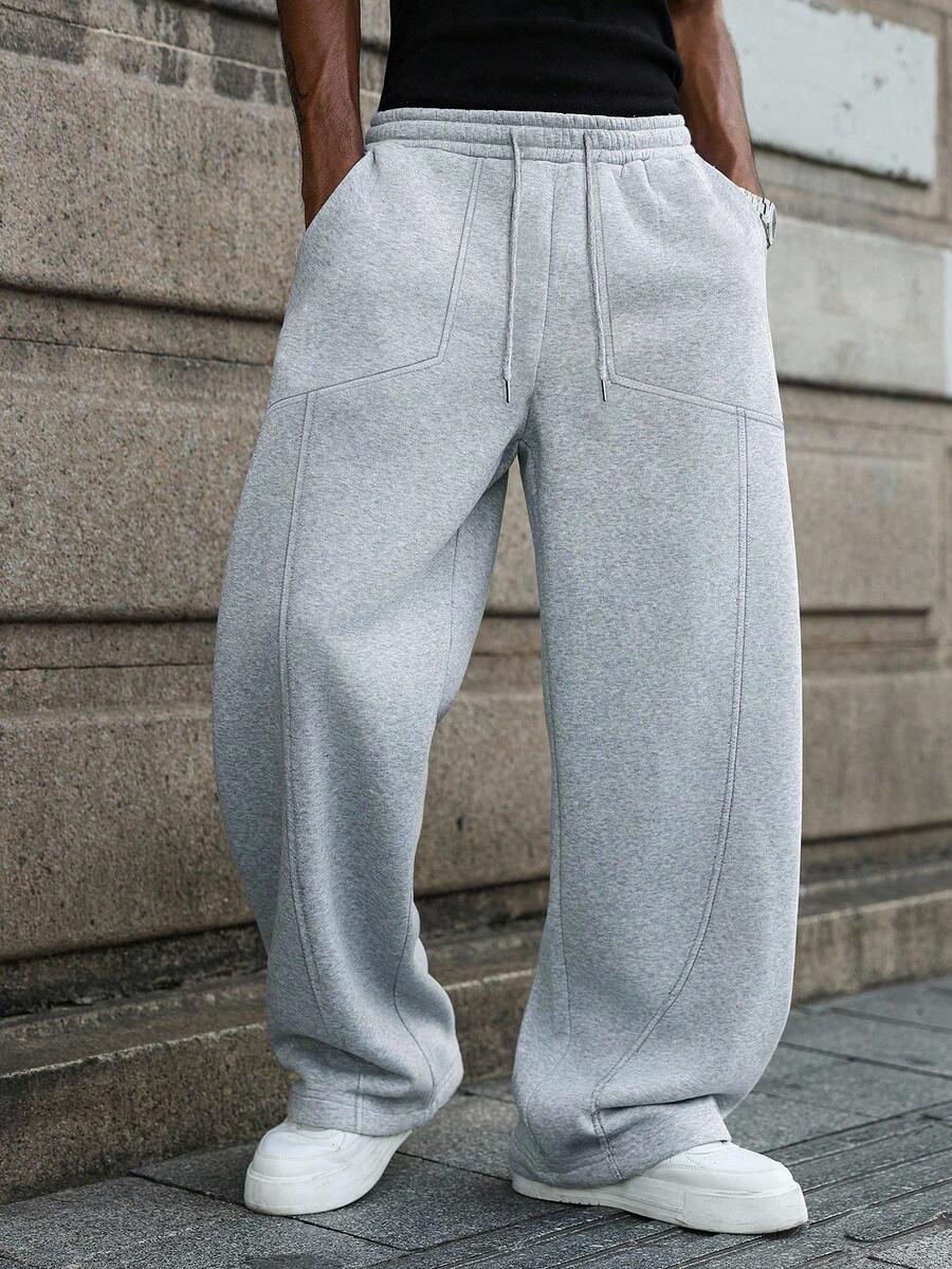 Men's Elastic Waist Strap-Divider Casual Sweatpants