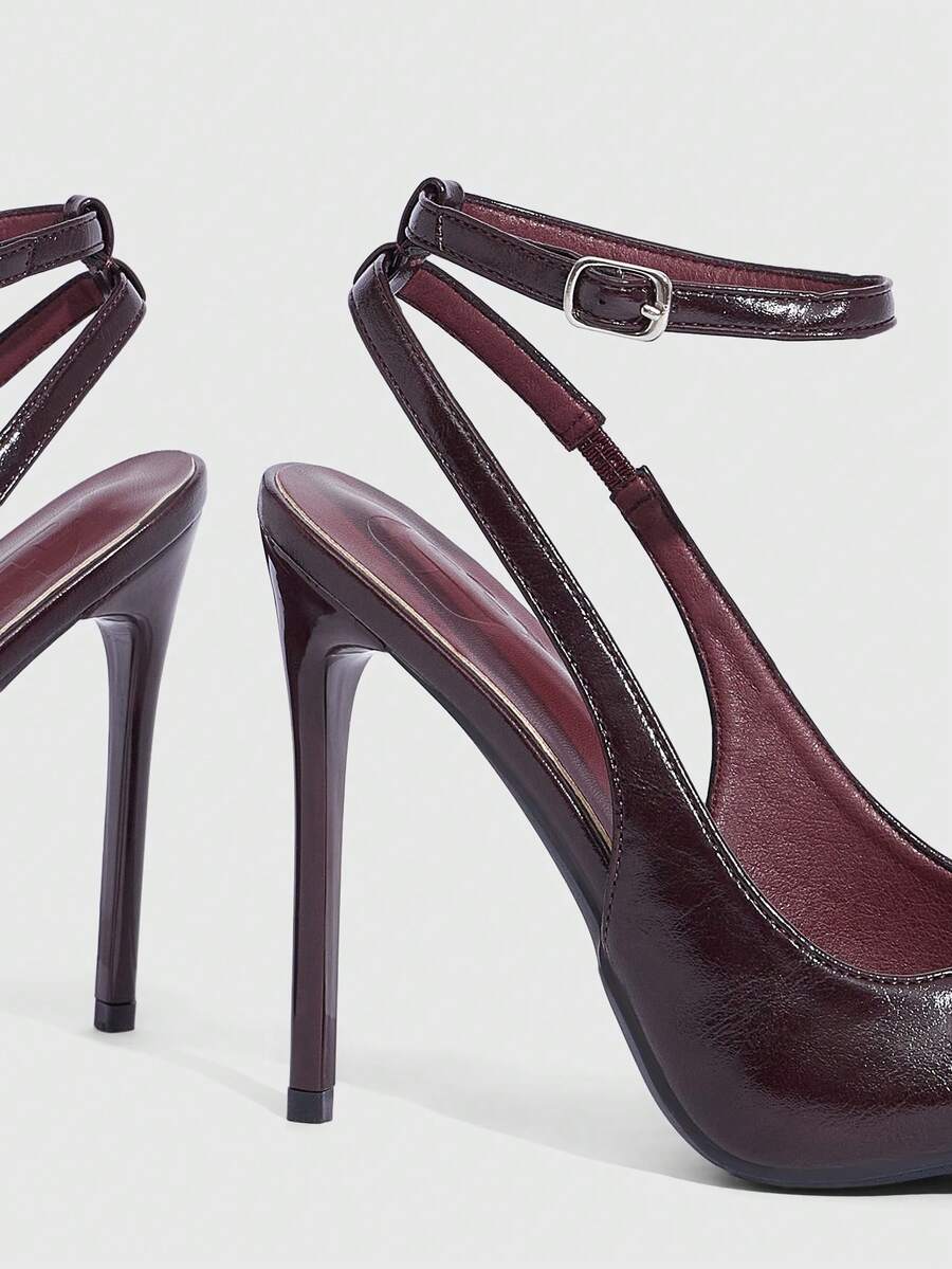 Women's Brown Leopard Print Stiletto High Heel Pumps