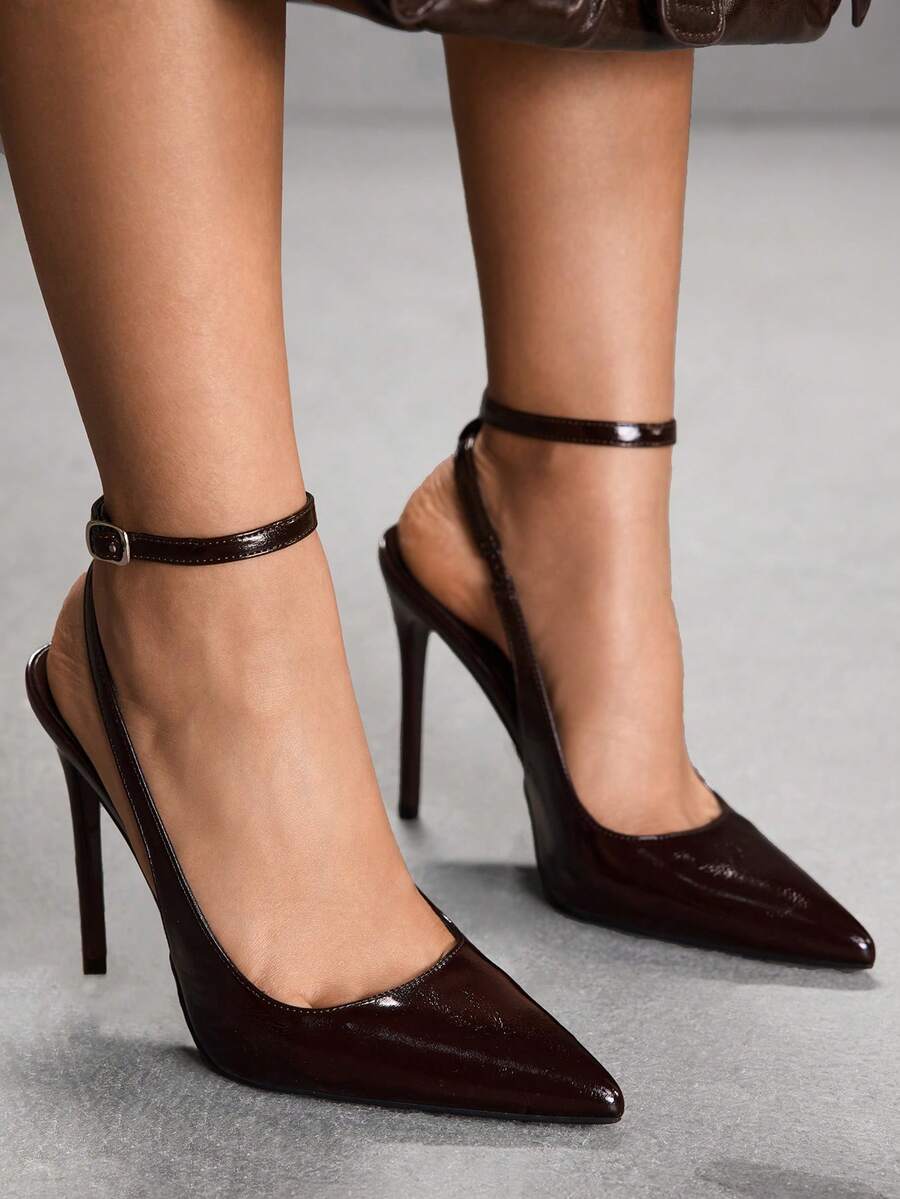 Women's Brown Leopard Print Stiletto High Heel Pumps