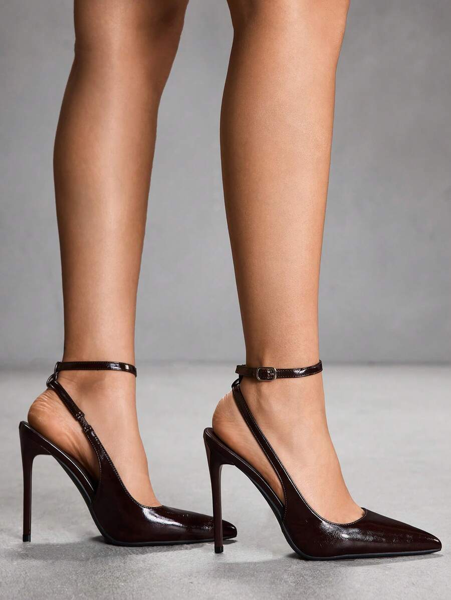 Women's Brown Leopard Print Stiletto High Heel Pumps