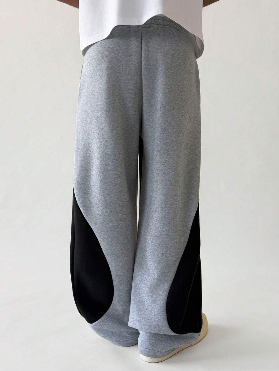 Men's Elastic Waist Strap-Divider Casual Sweatpants