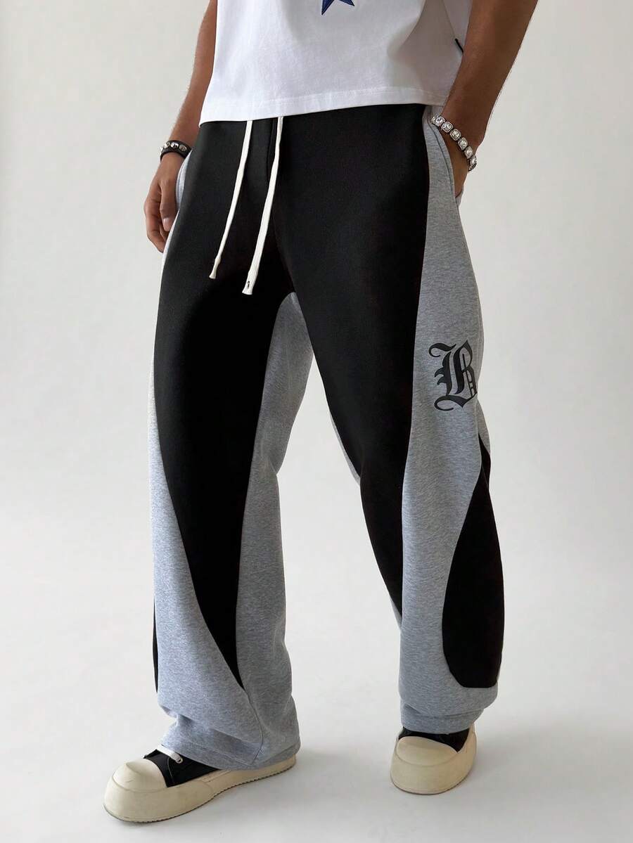 Men's Elastic Waist Strap-Divider Casual Sweatpants