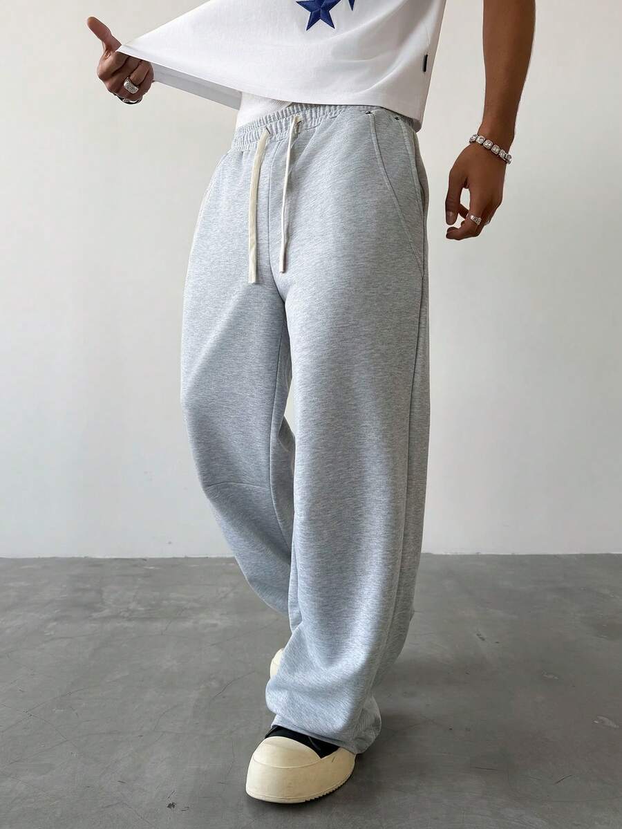 Men's Elastic Waist Strap-Divider Casual Sweatpants