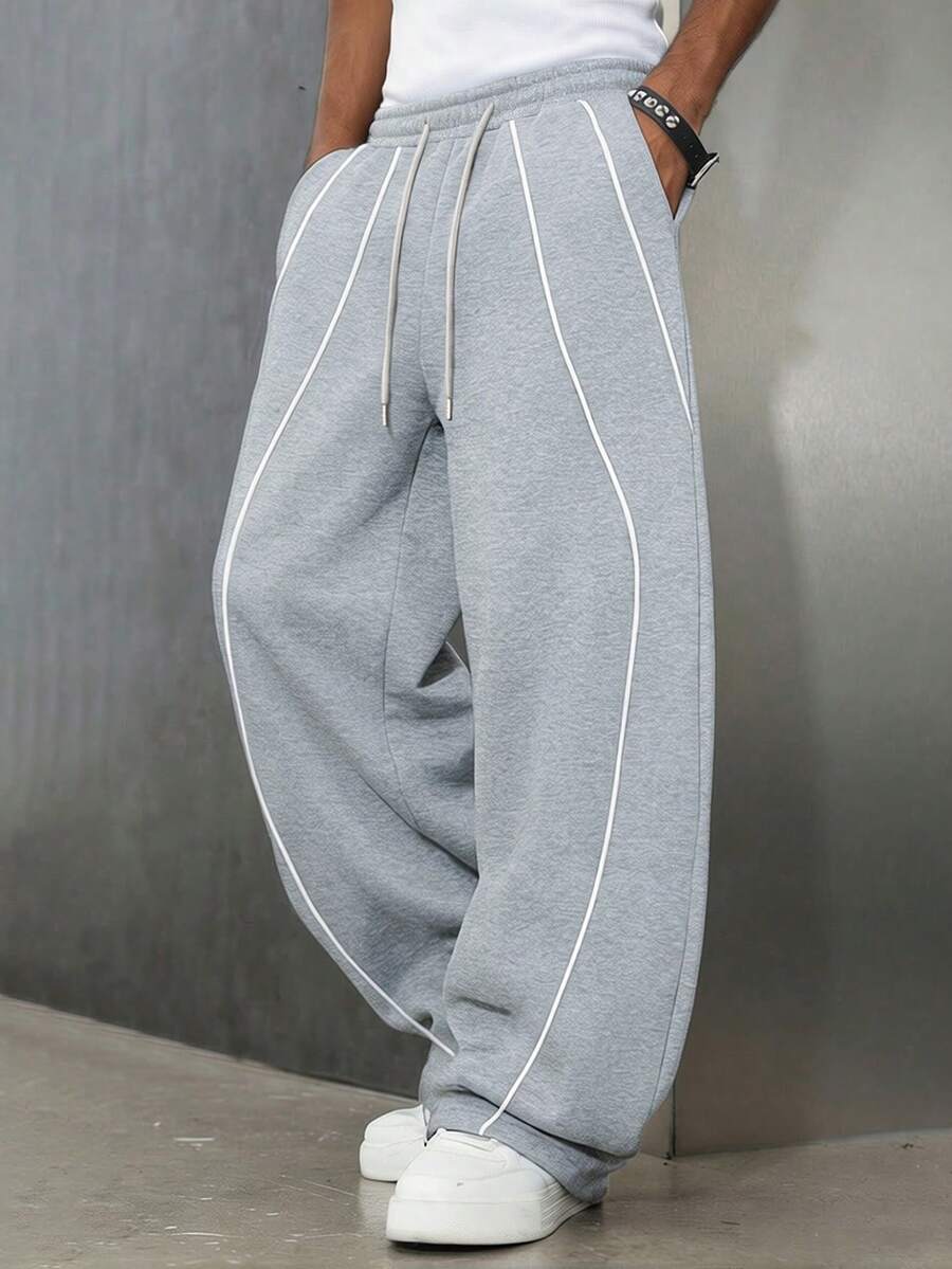 Men's Elastic Waist Strap-Divider Casual Sweatpants