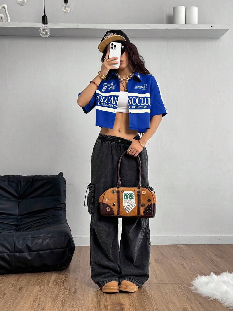 Women's Vintage Cropped Shirt