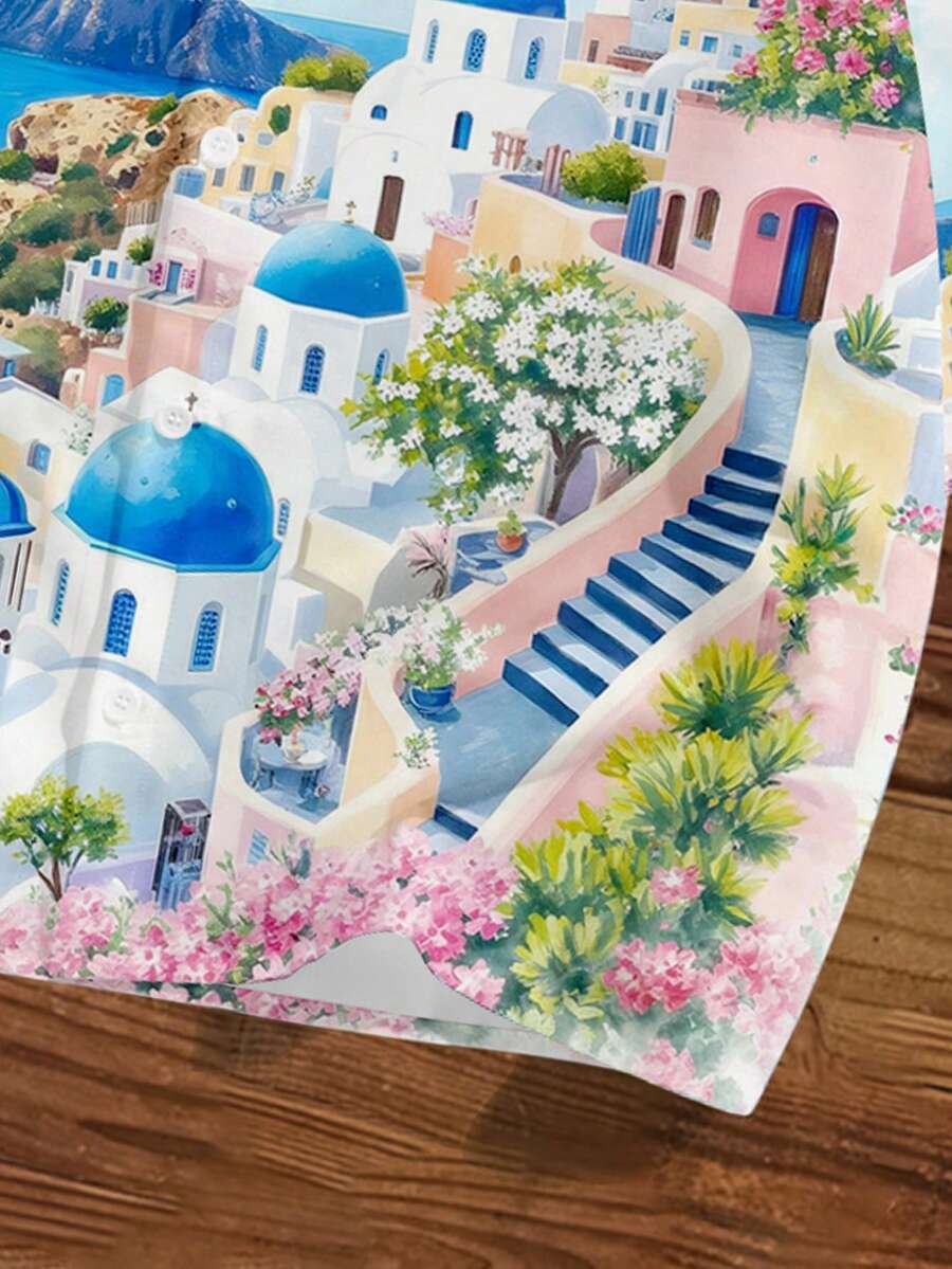 Men's Island Scenery Short Sleeve Shirt