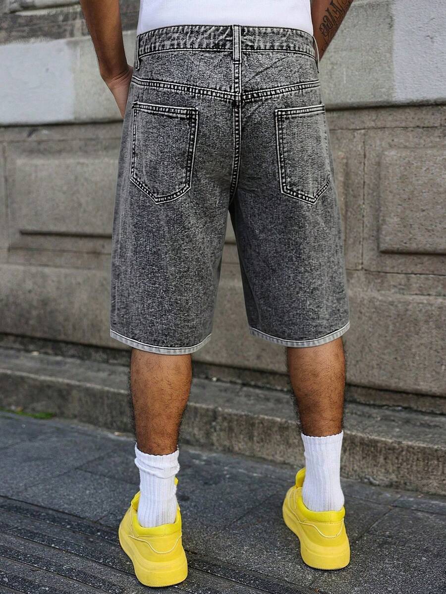 Men's Loose Casual Denim Capri Pants