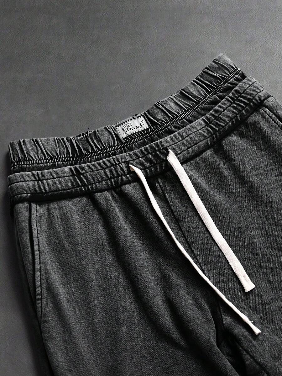 Cross Design Drawstring Waist Sweatpants