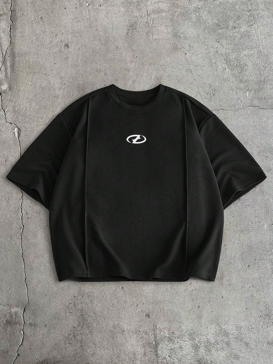 Geometric Print T-Shirt Wide Leg Pants